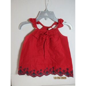 Baby Gap Red Toddler Girls 5 Years Star Print Ruffle Top New